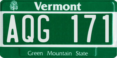 VT license plate AQG171