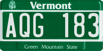VT license plate AQG183