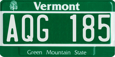 VT license plate AQG185