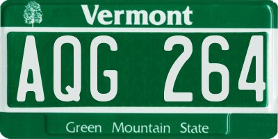 VT license plate AQG264