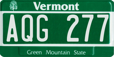 VT license plate AQG277