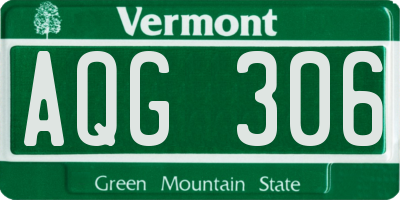 VT license plate AQG306