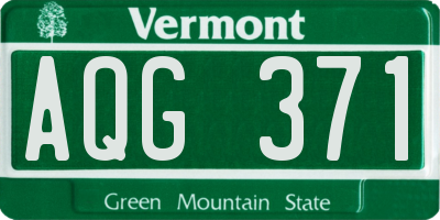 VT license plate AQG371