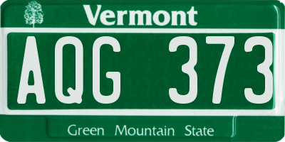 VT license plate AQG373