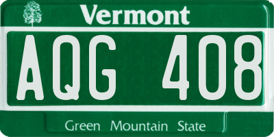 VT license plate AQG408