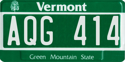 VT license plate AQG414