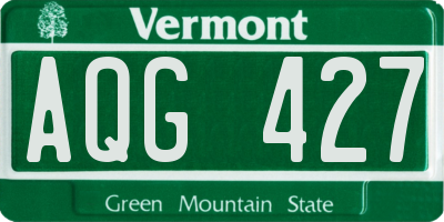 VT license plate AQG427