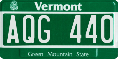 VT license plate AQG440