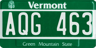 VT license plate AQG463