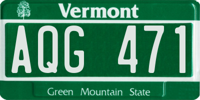 VT license plate AQG471