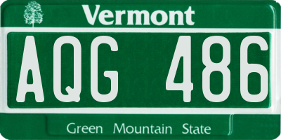 VT license plate AQG486