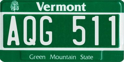 VT license plate AQG511
