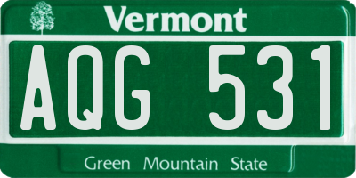 VT license plate AQG531