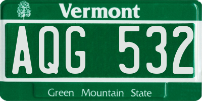 VT license plate AQG532