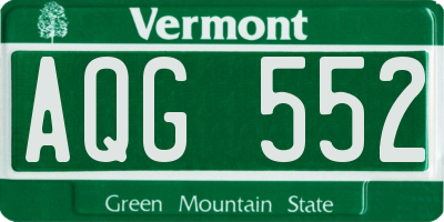 VT license plate AQG552