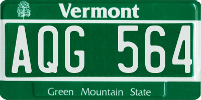 VT license plate AQG564