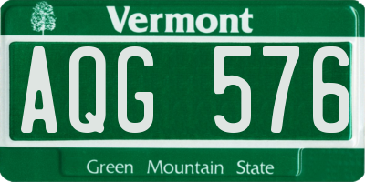 VT license plate AQG576