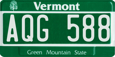 VT license plate AQG588