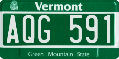 VT license plate AQG591