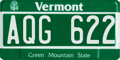 VT license plate AQG622