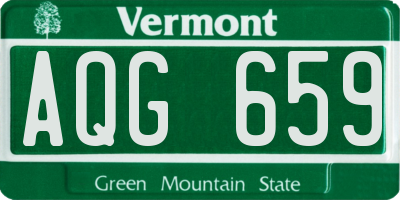 VT license plate AQG659