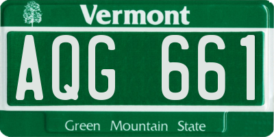 VT license plate AQG661