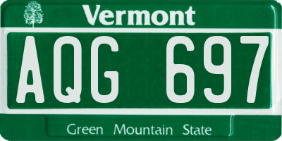 VT license plate AQG697