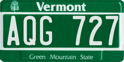 VT license plate AQG727