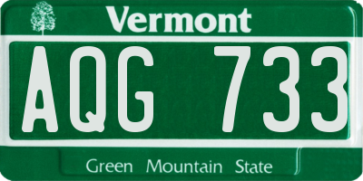 VT license plate AQG733