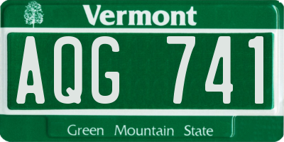 VT license plate AQG741