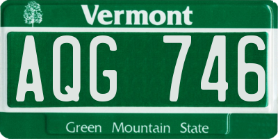 VT license plate AQG746