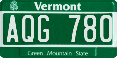 VT license plate AQG780