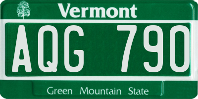 VT license plate AQG790