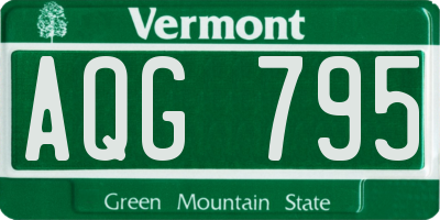VT license plate AQG795