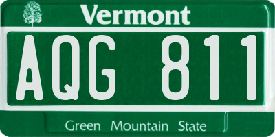 VT license plate AQG811