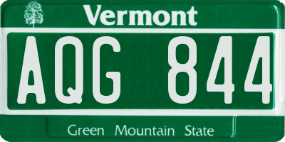 VT license plate AQG844