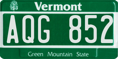 VT license plate AQG852