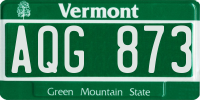VT license plate AQG873