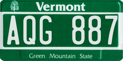VT license plate AQG887