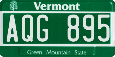VT license plate AQG895