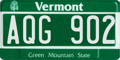 VT license plate AQG902