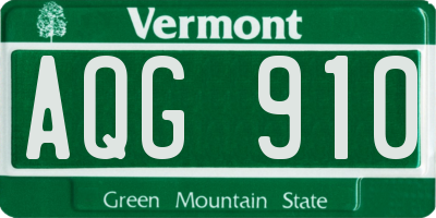 VT license plate AQG910
