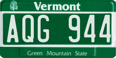 VT license plate AQG944
