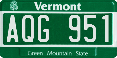 VT license plate AQG951