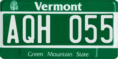 VT license plate AQH055