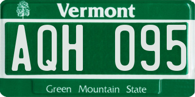 VT license plate AQH095