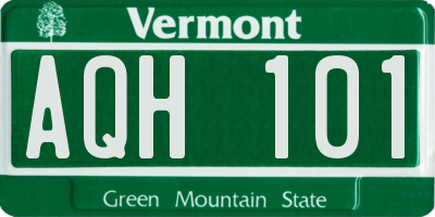 VT license plate AQH101