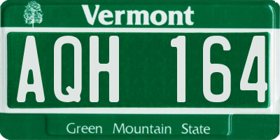 VT license plate AQH164