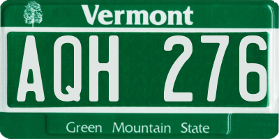 VT license plate AQH276