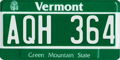 VT license plate AQH364